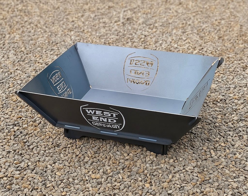 West End Draught Fire Pit Flat Pack Collapsible Portable