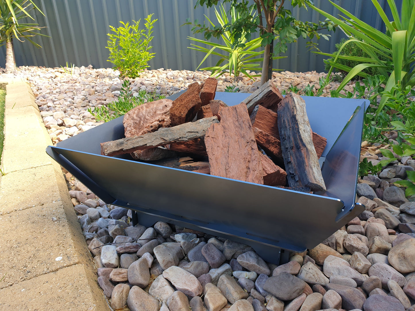 Plain Fire Pit Flat Pack Collapsible Portable - Robs Fire Pits