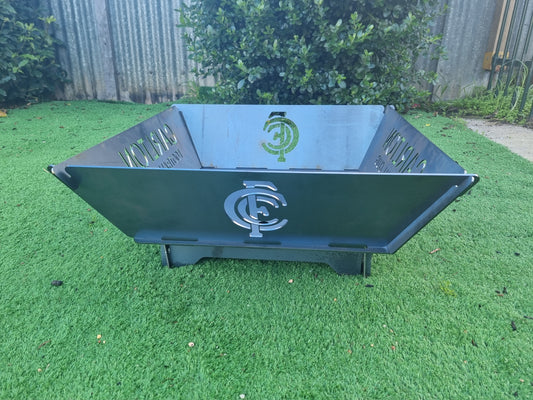 Carlton Football Club Fire Pit Collapsible 3mm Thick Australian Steel