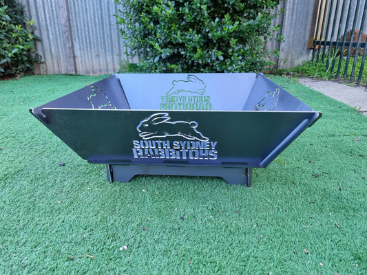 South Sydney Rabbitohs Fire Pit Collapsible 3mm Thick Australian Steel