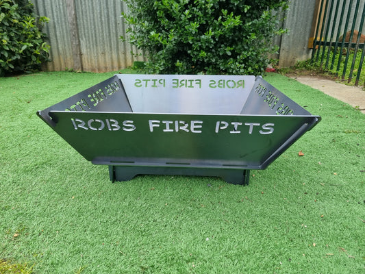 'Robs Fire Pits' Branded Fire Pit Collapsible 3mm Thick Australian Steel