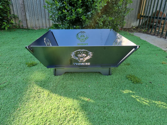 Wests Tigers NRL Fire Pit Collapsible 3mm Thick Australian Steel