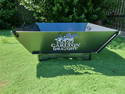 Carlton Draught Fire Pit Collapsible 3mm Thick Australian Steel