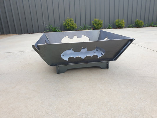 Batman Fire Pit Flat Pack Collapsible Portable - Robs Fire Pits