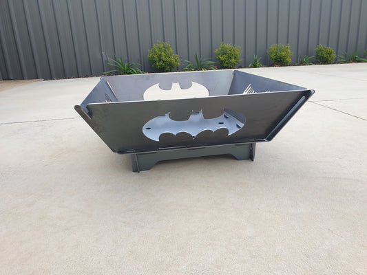 Batman Fire Pit Collapsible 3mm Thick Australian Steel