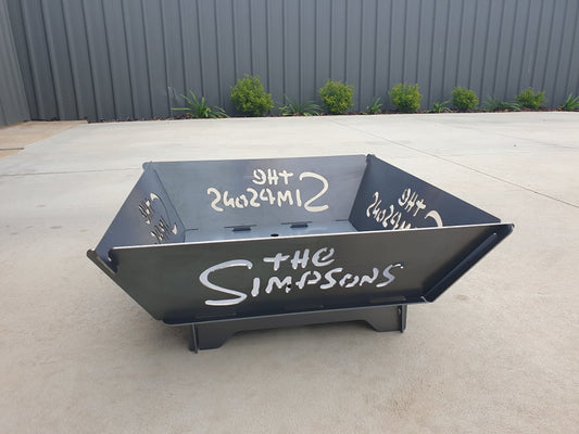 The Simpsons Fire Pit Collapsible 3mm Thick Australian Steel